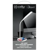 CELLY LED-Leuchte mit kabellosem Ladegerät für Smartphones WLLIGHT10WWH
