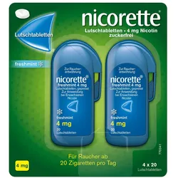 nicorette 4 mg Nikotinlutschtabletten freshmint für Raucher zum Aufhören