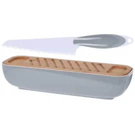 Excellent Houseware Brotkasten mit Holzdeckel 0-tlg. grau