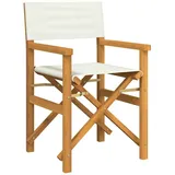 vidaXL Regiestuhl Klappbar Creme Massivholz Teak