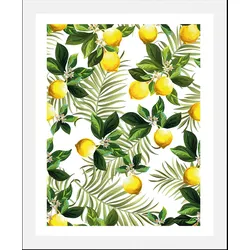 queence Bild »Enapay«, Obst-Obst Bilder-Essen-Lebensmittel-Kunst, (1 St.), gerahmt queence Farbe Rahmen: schwarz + Farbe Bild(er): gelb