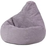 I.C.O.N. Icon Dalton Sitzsack Kinder, Lila, Flauschiger Cord Stoff, Sitzsack Cord mit Füllung, Bequemer Kinder Gaming Sessel, Kuschelsessel, Lese Sessel, Schlafzimmer, Kinderzimmer, Spielzimmer