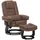 M MCombo Relaxsessel 9099 Mikrofaser 82,5 x 106 x 141 cm Braun mit Hocker