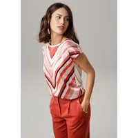 LAURA SCOTT Shirtbluse, aus glänzendem Satin Laura Scott beige-rostbraun-gemustert