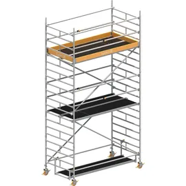 Layher Rollgerüst Uni Breit Sicherheitsaufbau P2 mit Uni Telegeländer 6,20m AH