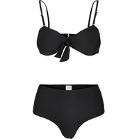 URBAN CLASSICS Damen TB4111-Ladies High Waist Balcony Bikini-Set, Black, S