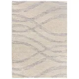 Atticgo Hochflorteppich, Grau, Beige, Textil, Abstrakt, Rechteckig, 160x230 cm, Oeko-Tex® Standard 100, antistatisch, für Fußbodenheizung geeignet, leicht zusammenrollbar, Teppiche & Böden, Teppiche, Hochflorteppiche & Shaggys