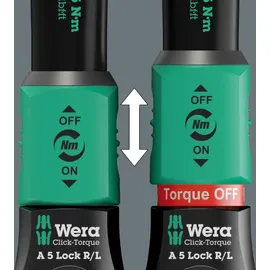 WERA Click-Torque Lock A 5 R/L 1/4 Zoll 2,5-25 Nm