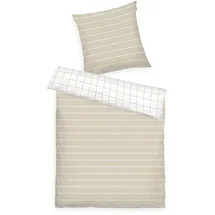 Herding TOM TAILOR Bettwäsche-Set Check Stripes (sunny Sand Crisp White)