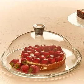 Pasabahce Patisserie aus Glas 32x32x1,5 cm mit Deckel Rund