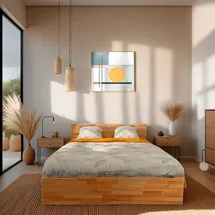 Weber Industries MASSIVHOLZBETT mit Bettkasten/ 160x200cm MILO - Buche geölt