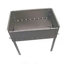 4BIG.fun Holzkohlegrill Mangal für 8 Spieße Shashlik BBQ Grillen Kompakt und Mobil