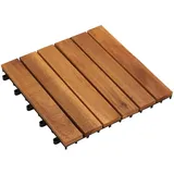 vidaXL Terrassenfliese 30 x 30 cm braun