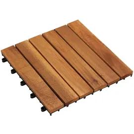 vidaXL Terrassenfliese 30 x 30 cm braun