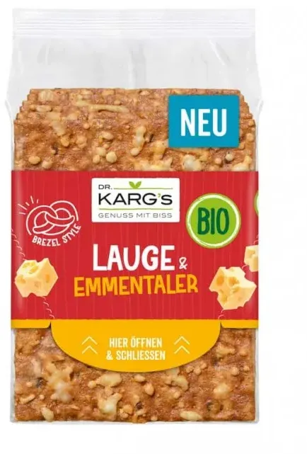 DR. KARG Knäckebrot Lauge & Emmentaler bio