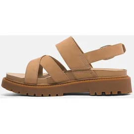 Timberland Clairemont Way Cross Strap Sandalen Mid Beige Nubuck 40