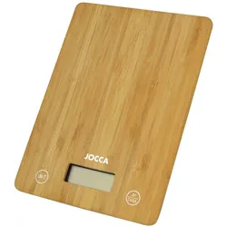 Jocca digitale Küchenwaage aus Bambus mit LCD Display und Tragkraft bis 5kg