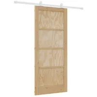 vidaXL Schiebetür rechts 86 x 198,5 cm Weiß