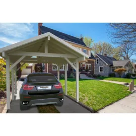 Palmako Carport Robert 3,15 x 3,72 m weiß lackiert inkl. Pfostenanker