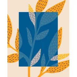Bild KOMAR "Illustration Colorful Foliage", bunt (farbe bild(er): bunt), B:40cm H:50cm, Papier, Holz, Bilder, Wandbild zur Dekoration - ohne Rahmen