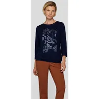 Rabe 3/4-Arm-Shirt mit schimmerndem Frontprint blau 42