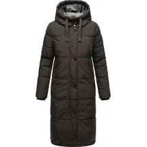 Marikoo Damen Winter Steppmantel Stepp Jacke Mantel Parka warm mit Kapuze Soranaa