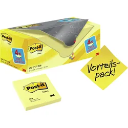 3M Post-it - Notizen - 76 x 76 mm - 100 Blatt - Gelb (Packung mit 20)