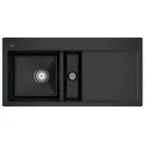 Villeroy & Boch Subway 60 flat links flächenbündig schwarz Handbetätigung 965 x 475 mm