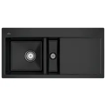 Villeroy & Boch Subway 60 flat links flächenbündig schwarz Handbetätigung 965 x 475 mm