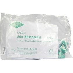 URIN BEINBEUTEL 500 ml Rückl.Sp.m.Abl.m.Vlies ger. 10 St