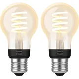 Philips Hue Filamentlampe White Ambiance Standard E27 Doppelpack