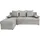 Jockenhöfer Ecksofa Starlight L-Form Polyester mit Bettfunktion 3-Sitzer Grau