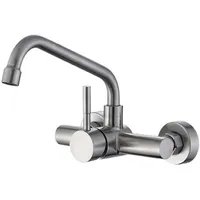Wasserhahn, Küchenarmatur, 2-loch-wandarmatur, Wasserhahn, Schwenkauslauf, Einhebel-badarmatur