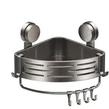 Duschregal Ohne Bohren Duschablage Eckregal, Dreieck Duschkorb Mit Saugnapf Aufbewahrungsregal, Badezimmer Badregal Dusche Herausnehmbarer Organizer-Korb Für Bad Küche Toilette