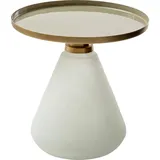 Paroli Beistelltisch "LarsII", weiß (weiß, gold), B:45cm H:45cm T:45cm, Tische, Beistelltisch