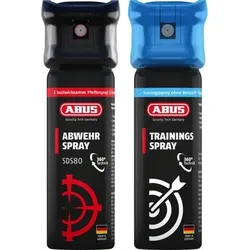 Abwehrspray SDS80 inkl. Trainingsspray, Reichweite 5 Meter, Sprühzeit 8 Sekunden