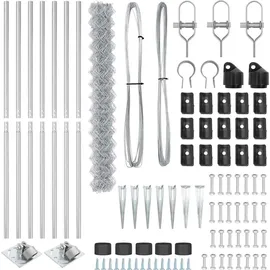 vidaXL Zaunpfosten 10 x 160 cm Silber/Stahl