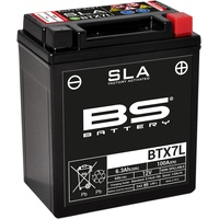 BS Battery 300673 BTX7L AGM SLA Motorrad Batterie, Schwarz