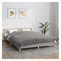 vidaXL Gewichtsdecke Grau 200x220 cm 9 kg Stoff