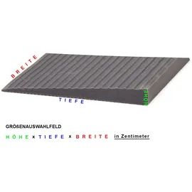 MOBILEX Vollgummirampe 2,4 x 15 x 0,90 m Schwarz