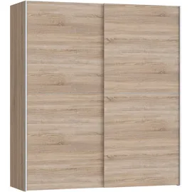 Forte Schwebetürenschrank Dederik 170 x 191 x 61,2 cm Braun