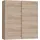 Forte Schwebetürenschrank Dederik 170 x 191 x 61,2 cm Braun