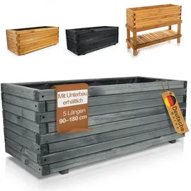 BooGardi Pflanzkasten Holz mit Vlies 180 x 42 x 38 cm Anthrazit