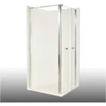 Dusbad Vital 2 Duschkabine mit Pendeltür rechts 80 x 100 cm Gold ESG-Glas