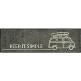 Wash+Dry Keep it simple grey 35 x 120 cm Grau