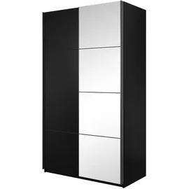masseno Schwebetürenschrank BETTINA 120 x 210 x 61 cm Schwarz