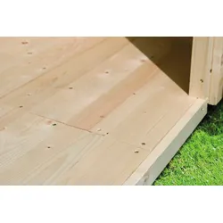 Gartenhaus-Fußboden KARIBU, beige (naturbelassen), B:400cm T:310cm, Holz, Gartenhaus-Fußböden