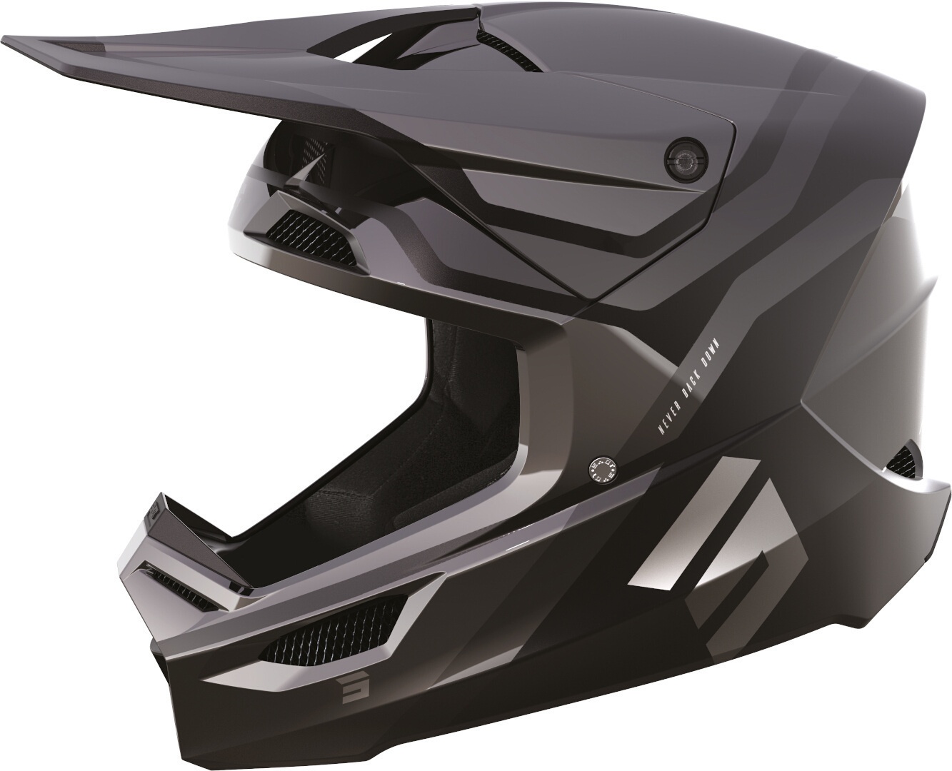Shot Race Sky Motorcross helm, zwart-grijs, XL