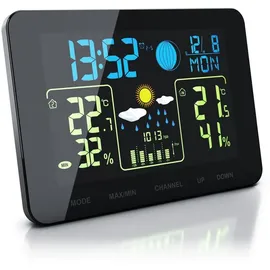 Bearware Funkwetterstation Farbdisplay Schwarz