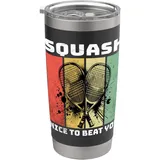 Squash Spieler Squash Doppelwandiger Edelstahl-Thermobecher
